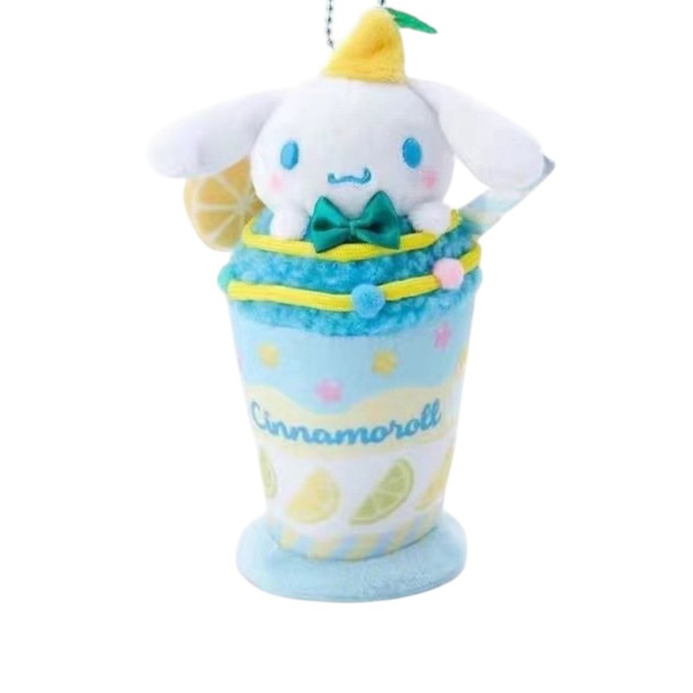 ✅Sanrio Cinnamoroll Parfait Shop Series Mascot Holder Keychain Plush 7"H